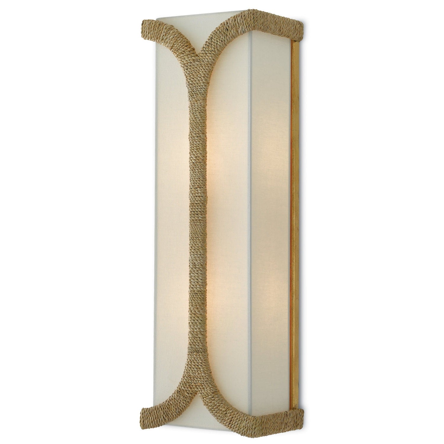 Currey and Company - 5000-0109 - Two Light Wall Sconce - Carthay Natural Wall Sconce - Natural/Dark Contemporary Gold Leaf