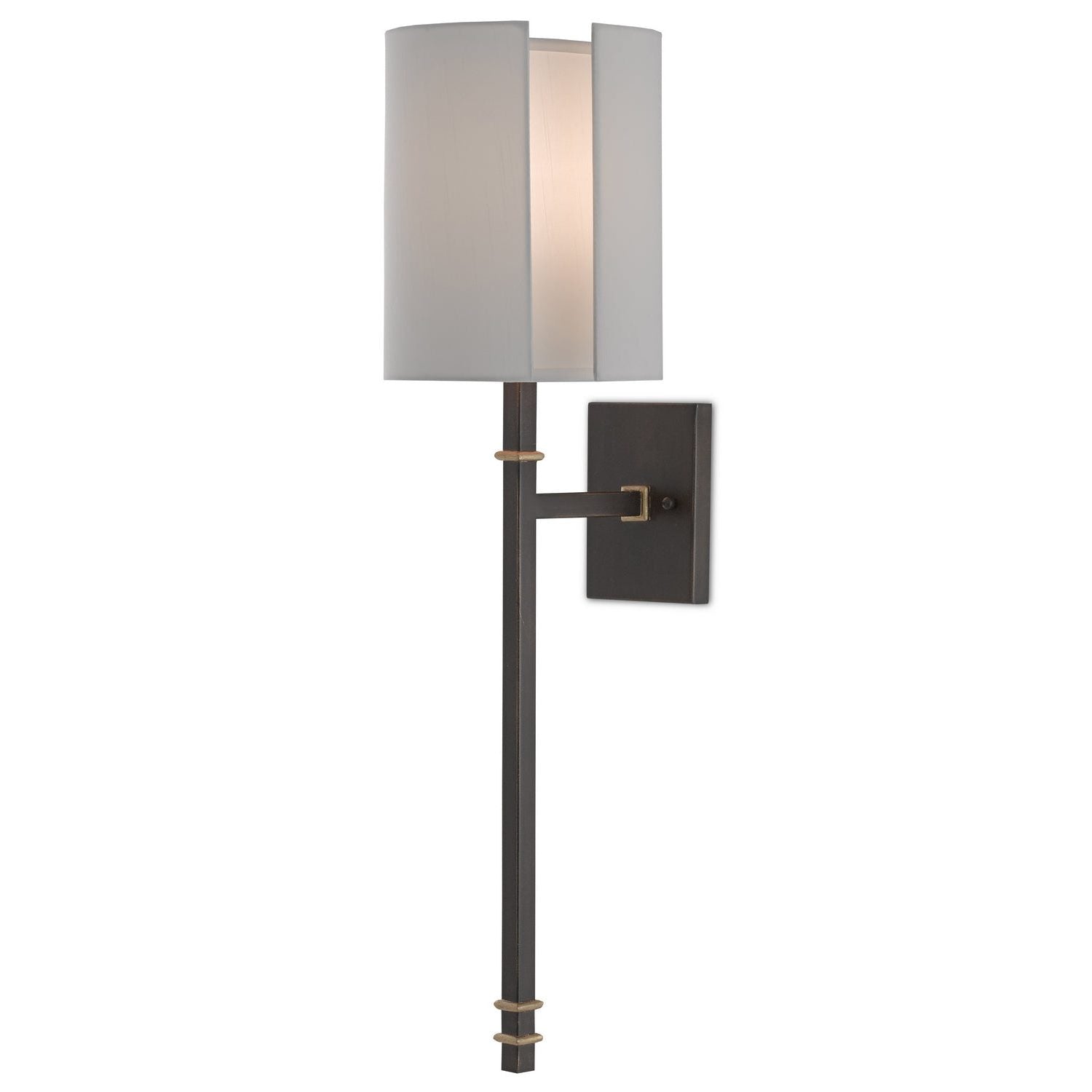 Currey and Company - 5000-0119 - One Light Wall Sconce - Rocher Bronze Wall Sconce - Hand Rubbed Bronze/Contemporary Gold Leaf