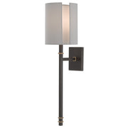 Currey and Company - 5000-0119 - One Light Wall Sconce - Rocher Bronze Wall Sconce - Hand Rubbed Bronze/Contemporary Gold Leaf
