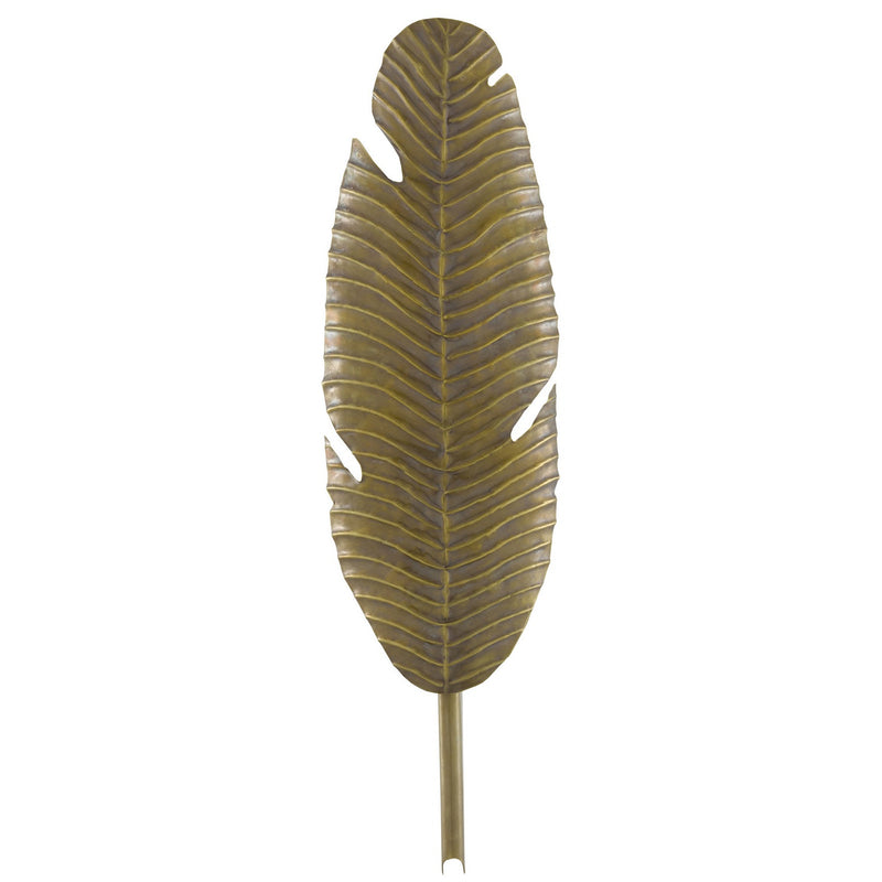 Currey and Company - 5000-0127 - One Light Wall Sconce - Tropical Collection - Vintage Brass