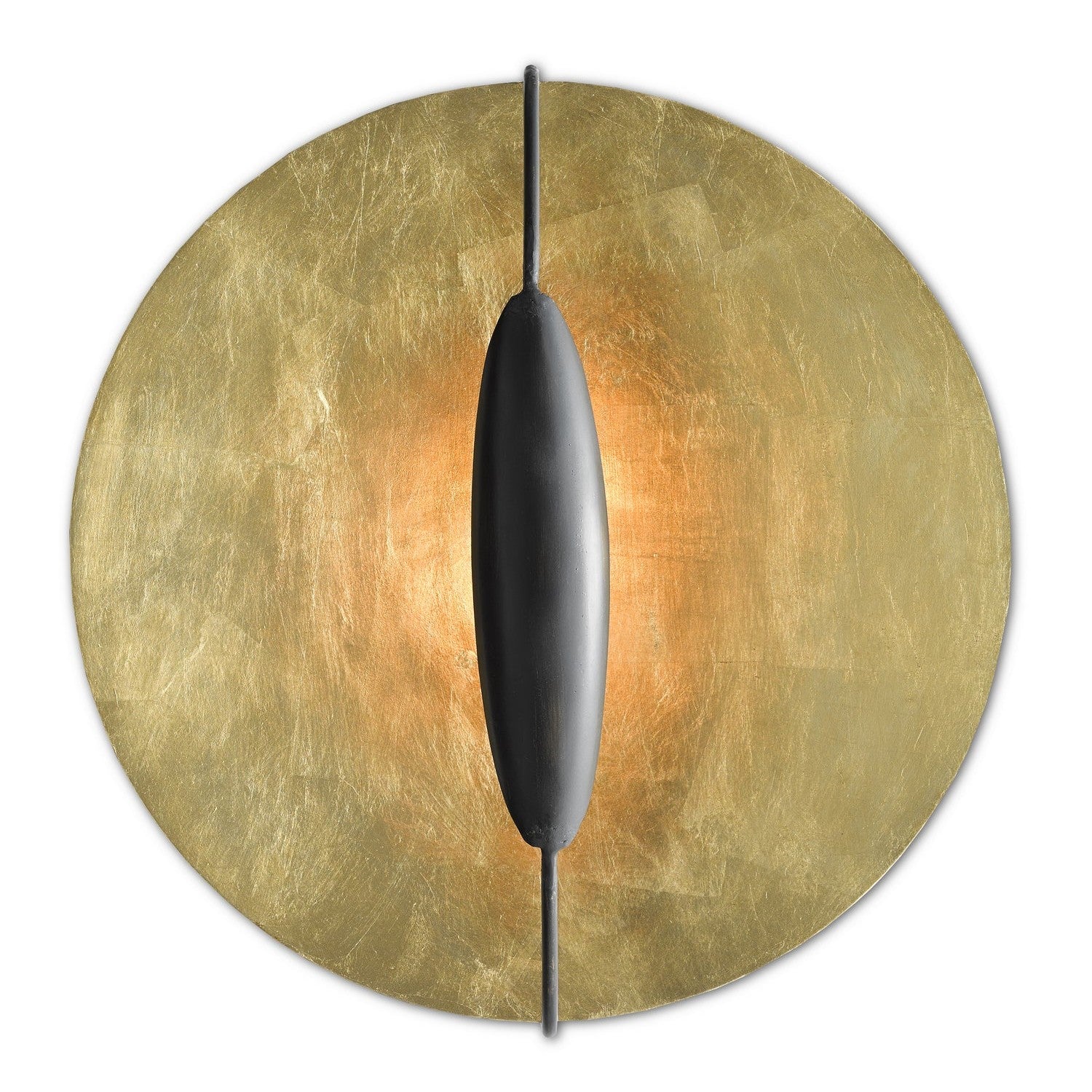 Currey and Company - 5000-0130 - One Light Wall Sconce - Pinders Collection - Contemporary Gold Leaf/Painted Contemporary Gold/French Black