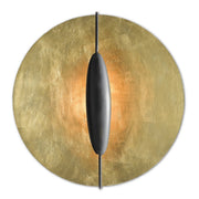 Currey and Company - 5000-0130 - One Light Wall Sconce - Pinders Collection - Contemporary Gold Leaf/Painted Contemporary Gold/French Black