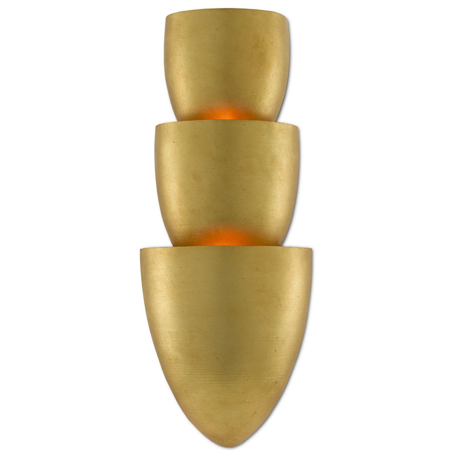 Currey and Company - 5000-0131 - Three Light Wall Sconce - Canaletto Wall Sconce - Contemporary Gold Leaf/Painted Gold