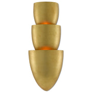 Currey and Company - 5000-0131 - Three Light Wall Sconce - Canaletto Wall Sconce - Contemporary Gold Leaf/Painted Gold