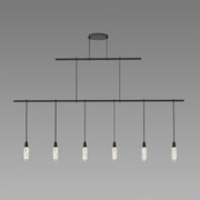 Sonneman - S1B48K-JR181212-RP08 - Six Light Pendant - Suspenders - Satin Black