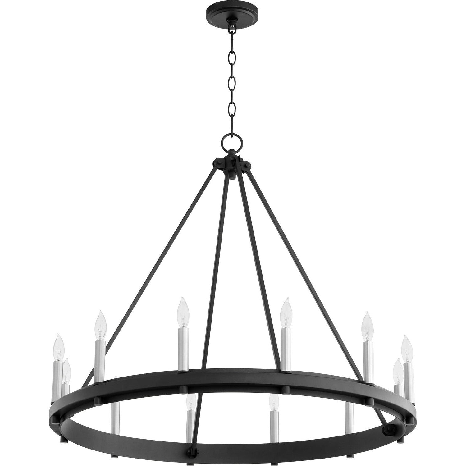 Quorum - 611-12-69 - 12 Light Chandelier - Aura - Textured Black