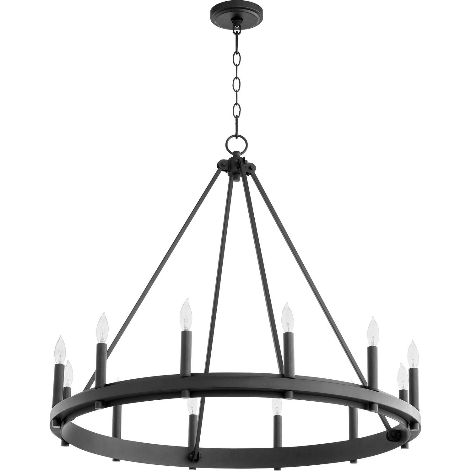 Quorum - 611-12-69 - 12 Light Chandelier - Aura - Textured Black