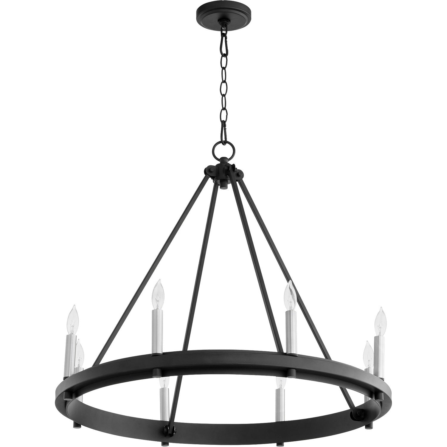 Quorum - 611-8-69 - Eight Light Chandelier - Aura - Textured Black