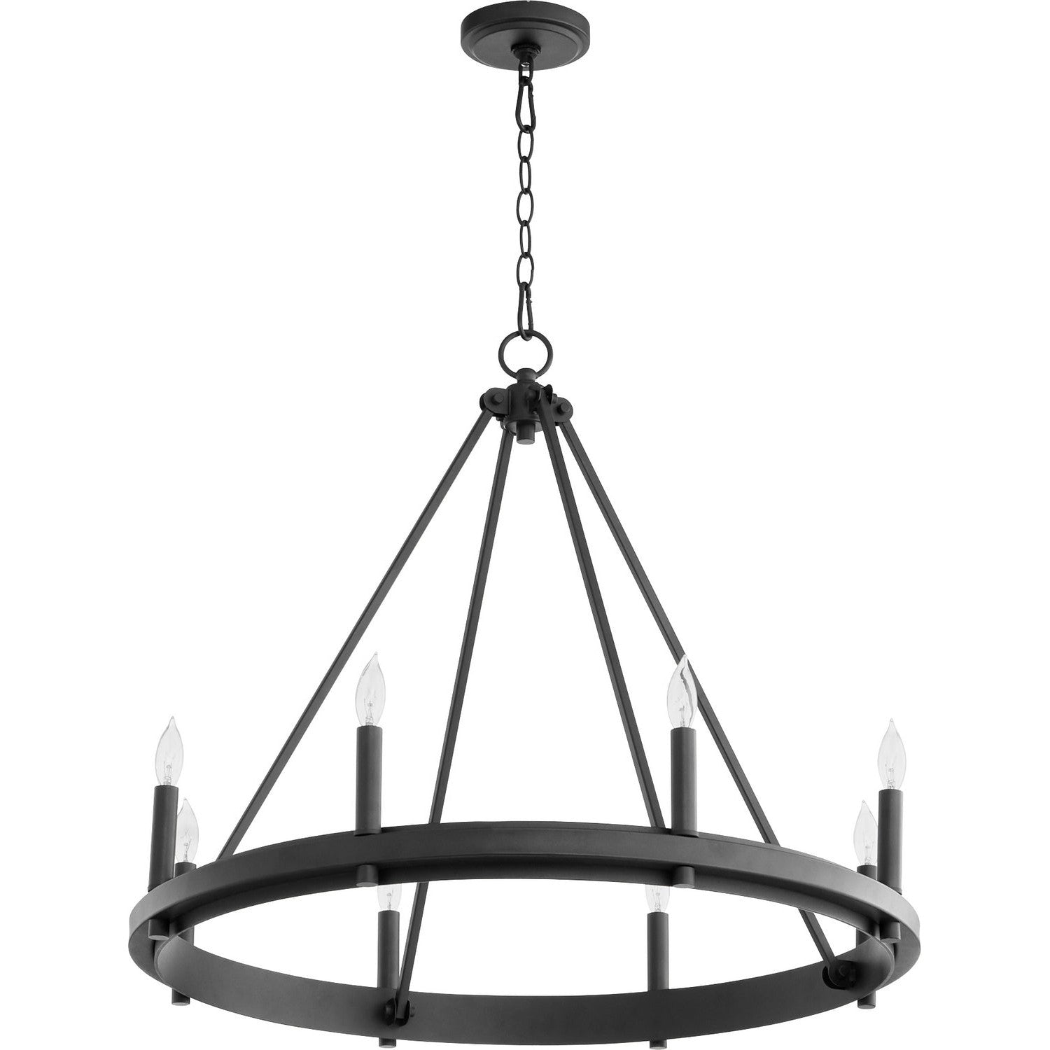 Quorum - 611-8-69 - Eight Light Chandelier - Aura - Textured Black