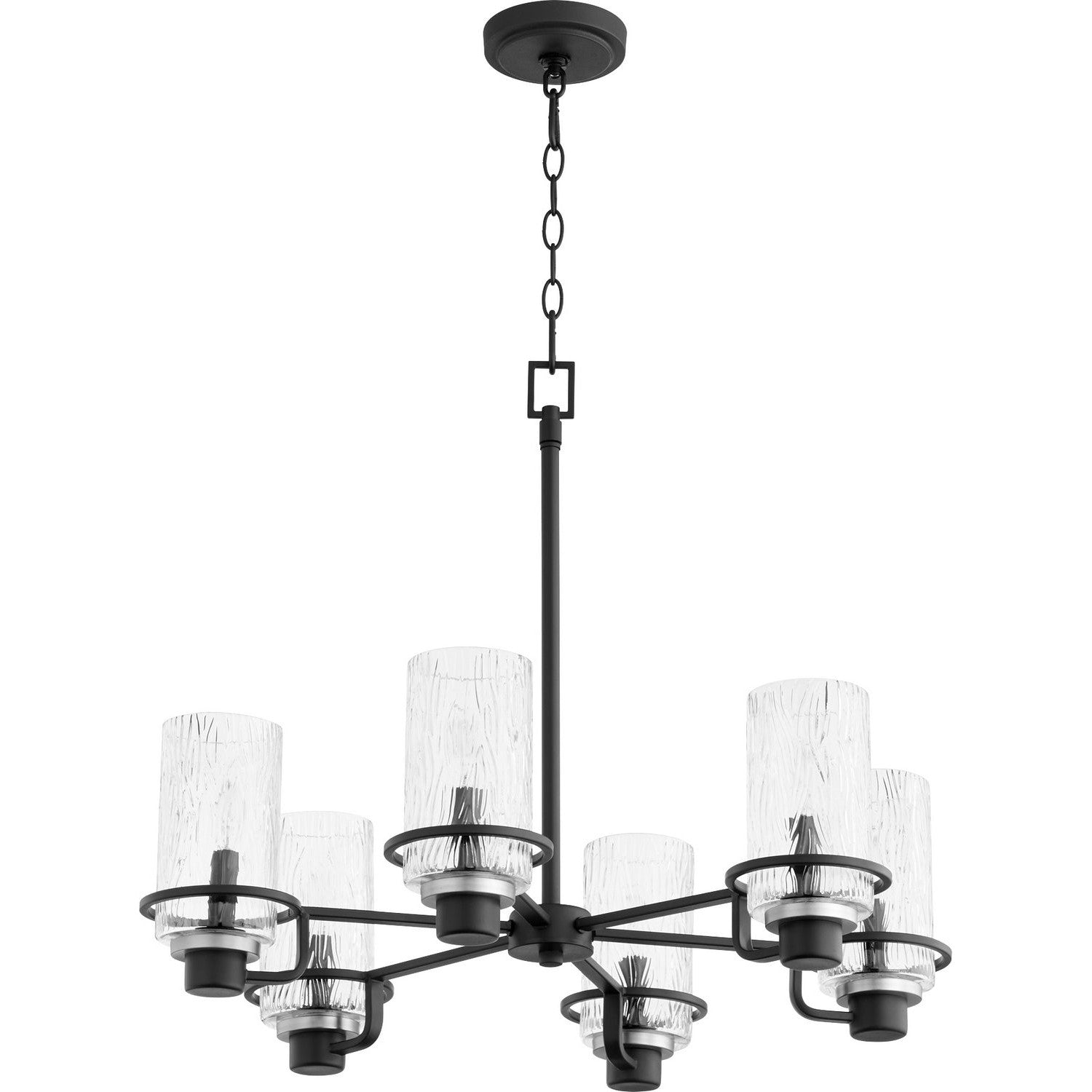 Quorum - 627-6-69 - Six Light Chandelier - Lazo - Textured Black