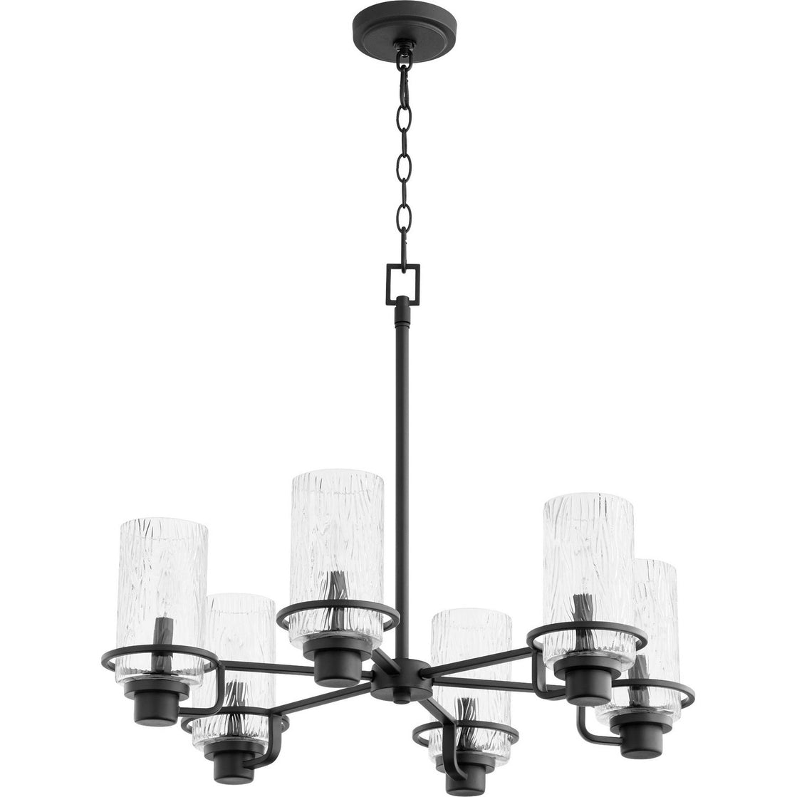 Quorum - 627-6-69 - Six Light Chandelier - Lazo - Textured Black