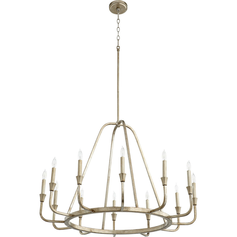 Quorum - 6314-12-60 - 12 Light Chandelier - Marquee - Aged Silver Leaf