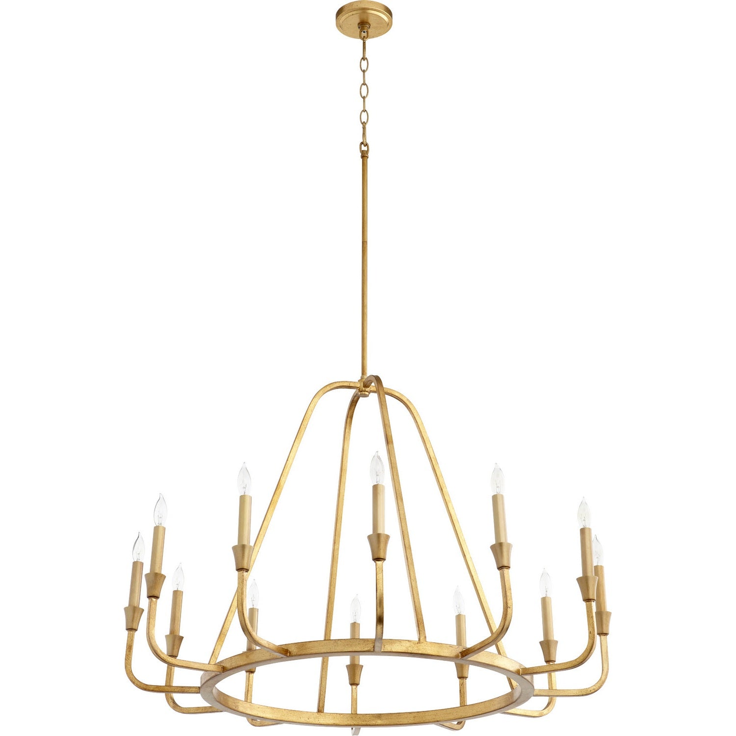 Quorum - 6314-12-74 - 12 Light Chandelier - Marquee - Gold Leaf