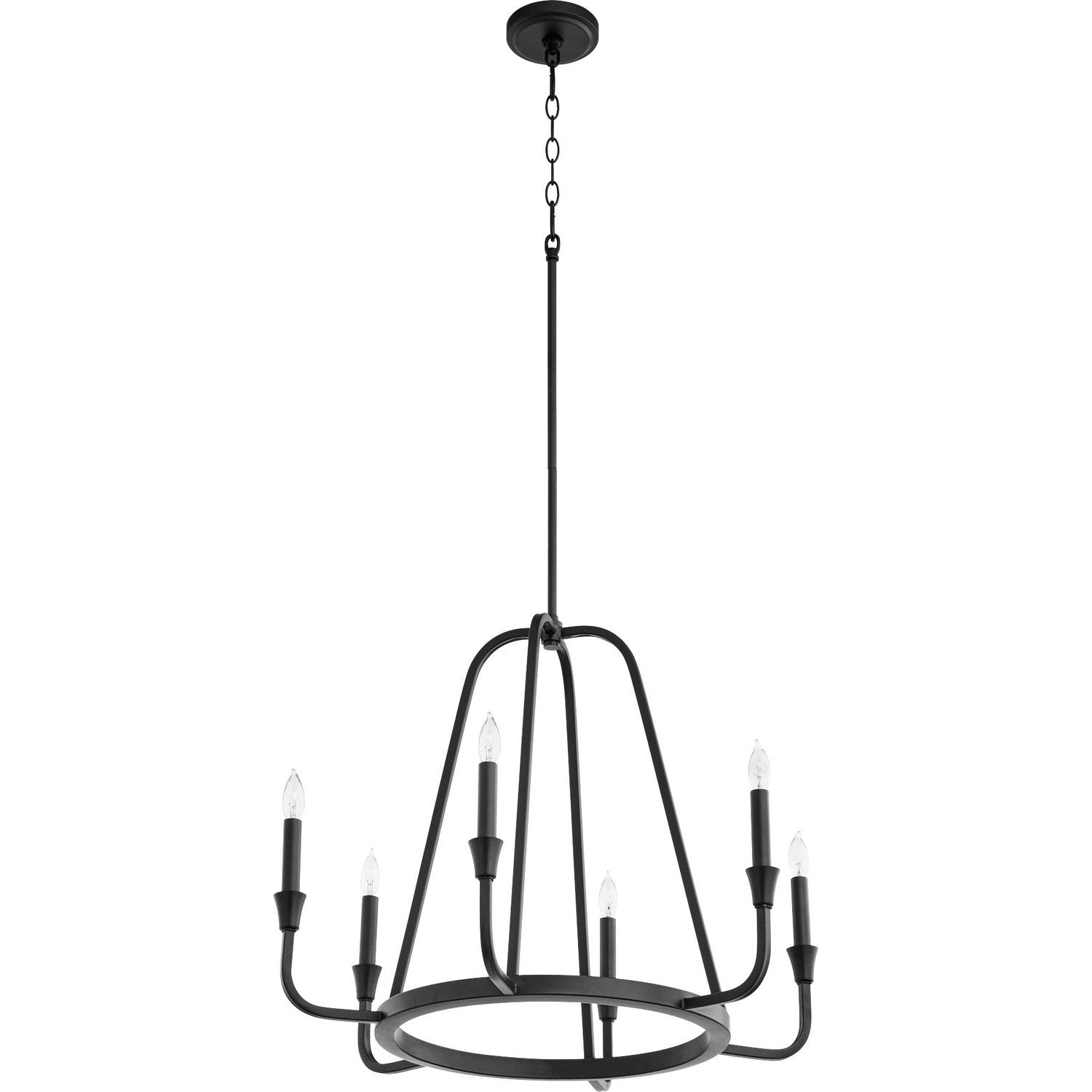 Quorum - 6314-6-69 - Six Light Chandelier - Marquee - Textured Black