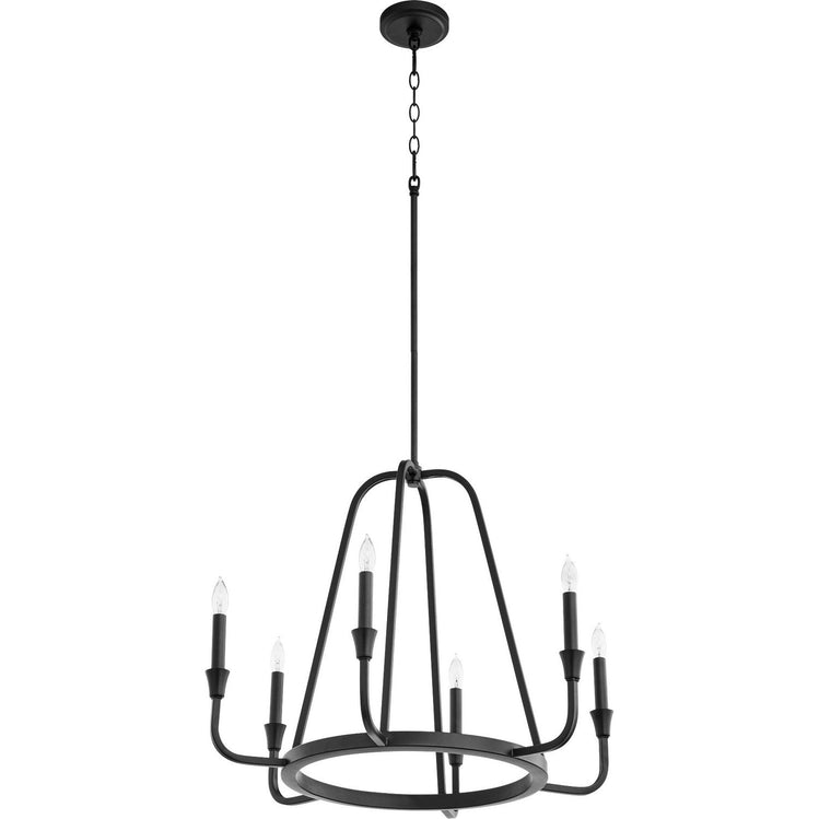 Quorum - 6314-6-69 - Six Light Chandelier - Marquee - Textured Black