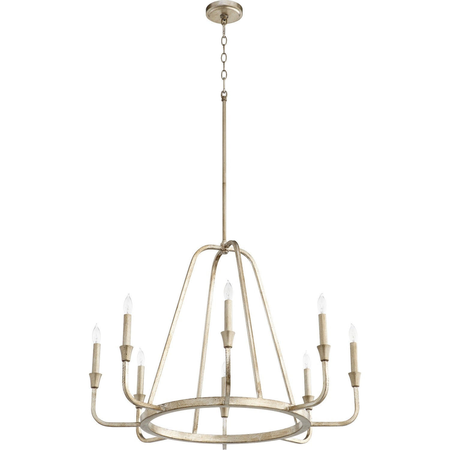 Quorum - 6314-8-60 - Eight Light Chandelier - Marquee - Aged Silver Leaf