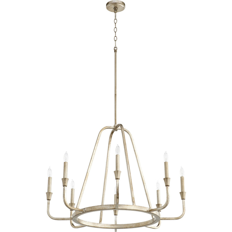 Quorum - 6314-8-60 - Eight Light Chandelier - Marquee - Aged Silver Leaf