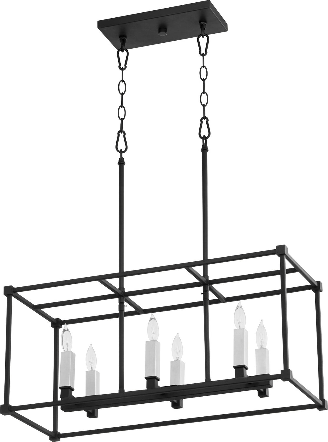 Quorum - 656-6-69 - Six Light Linear Pendant - Olympus - Textured Black