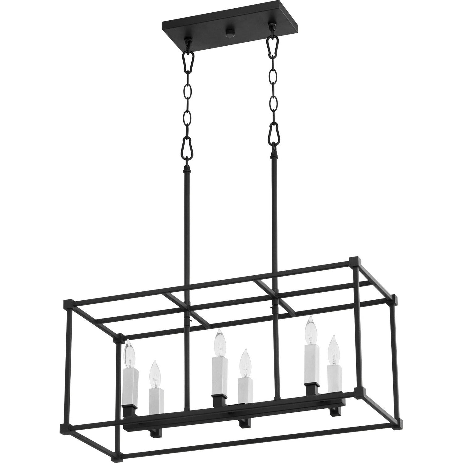Quorum - 656-6-69 - Six Light Linear Pendant - Olympus - Textured Black