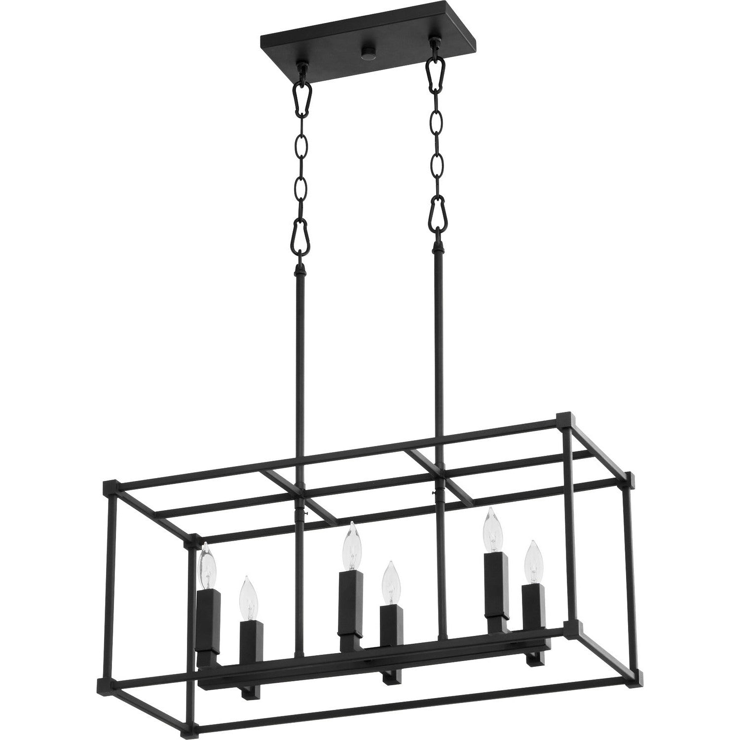 Quorum - 656-6-69 - Six Light Linear Pendant - Olympus - Textured Black