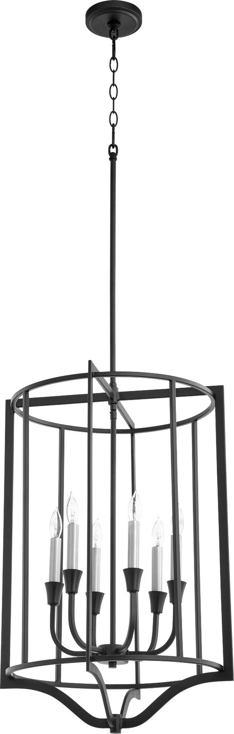 Quorum - 6814-6-69 - Six Light Pendant - Marquee - Textured Black