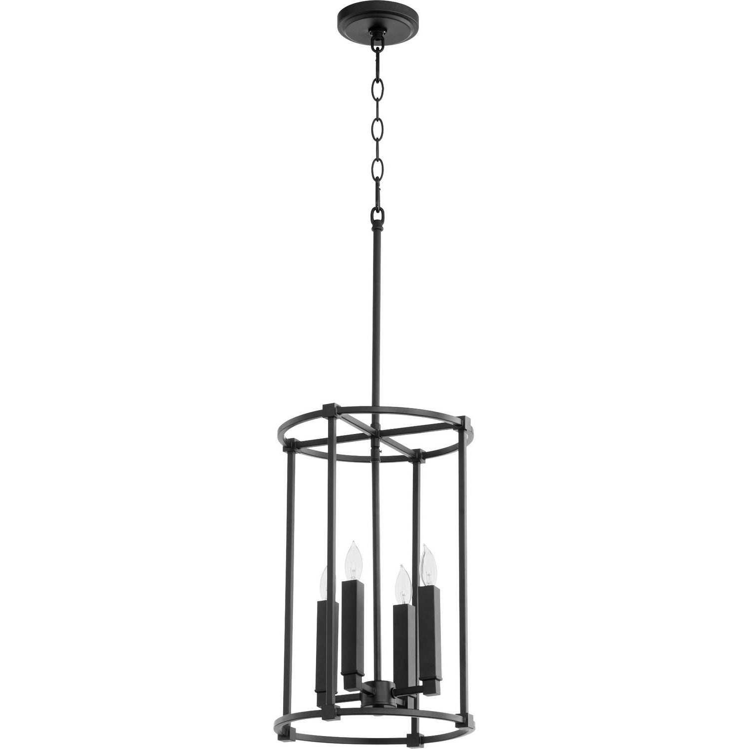 Quorum - 686-4-69 - Four Light Entry Pendant - Olympus - Textured Black