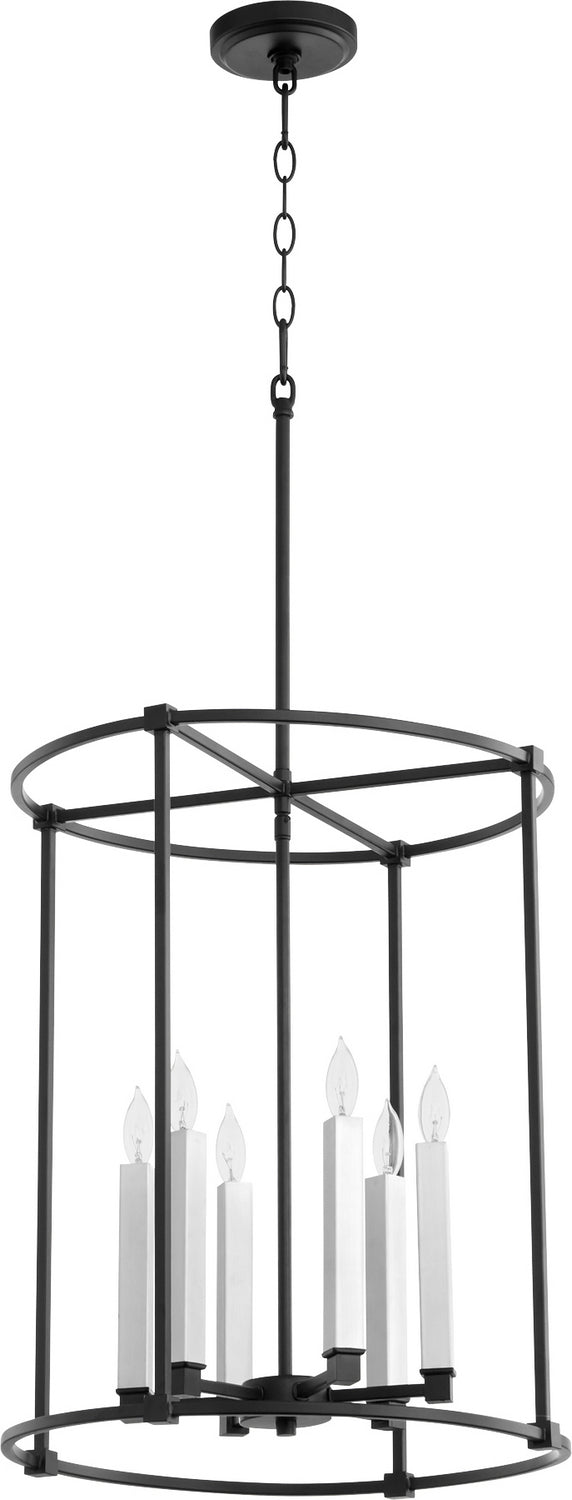 Quorum - 686-6-69 - Six Light Entry Pendant - Olympus - Textured Black