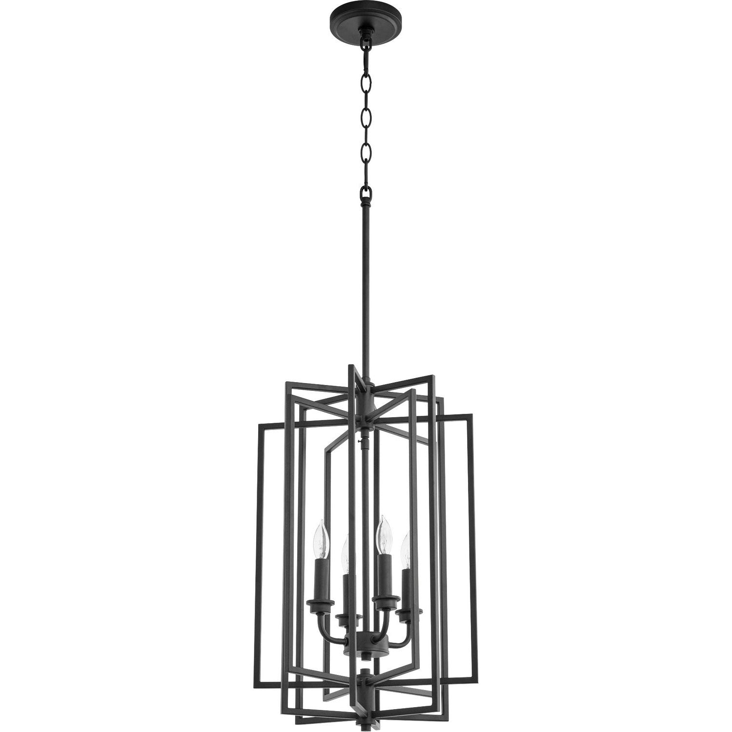 Quorum - 688-4-69 - Four Light Entry Pendant - Hammond - Textured Black