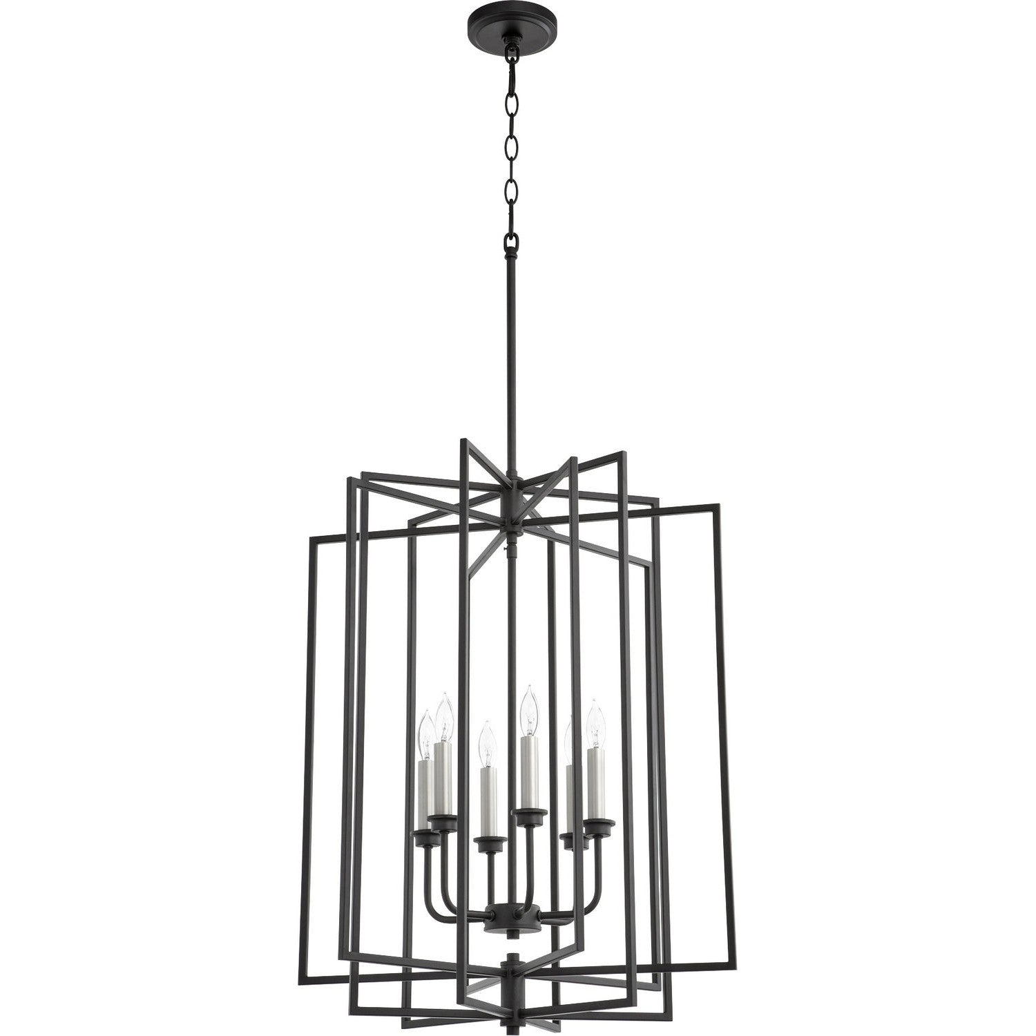 Quorum - 688-6-69 - Six Light Entry Pendant - Hammond - Textured Black