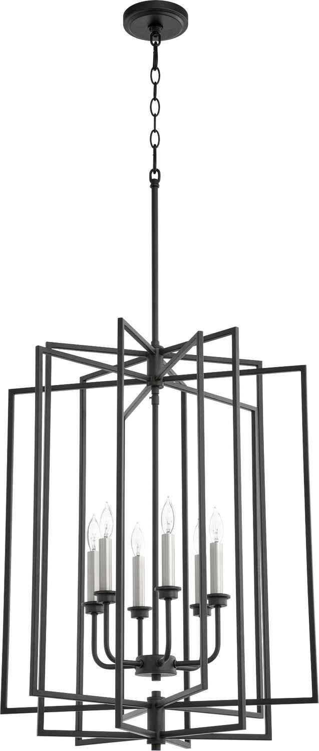 Quorum - 688-6-69 - Six Light Entry Pendant - Hammond - Textured Black