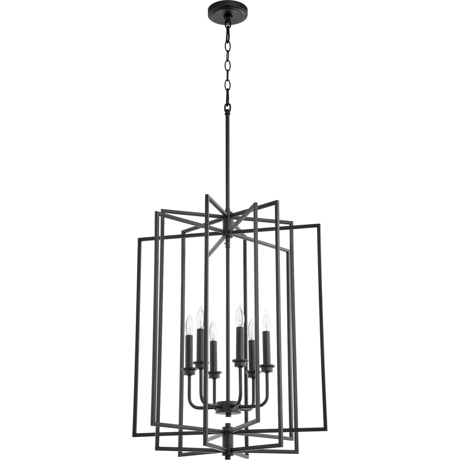 Quorum - 688-6-69 - Six Light Entry Pendant - Hammond - Textured Black