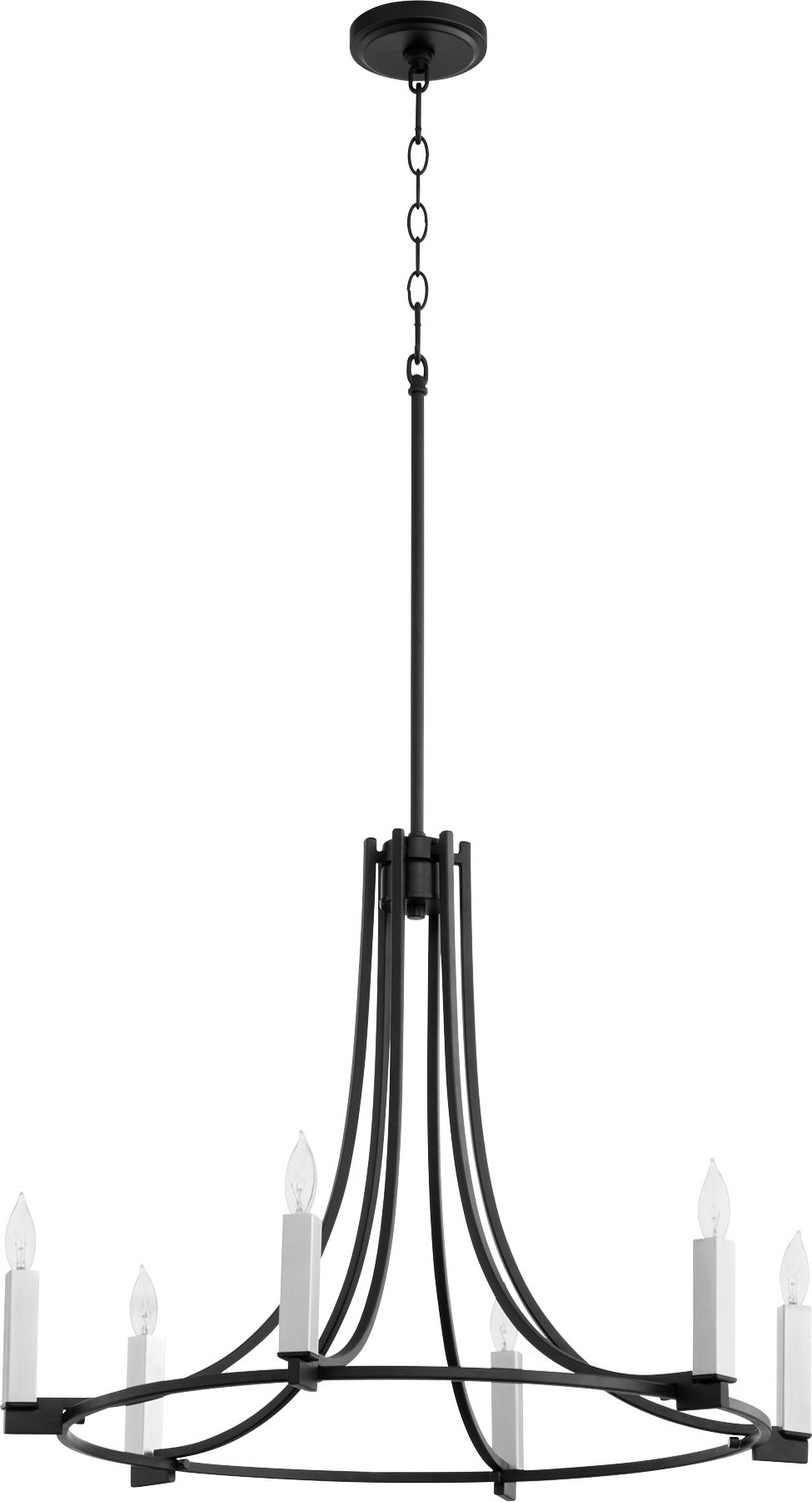 Quorum - 696-6-69 - Six Light Chandelier - Olympus - Textured Black