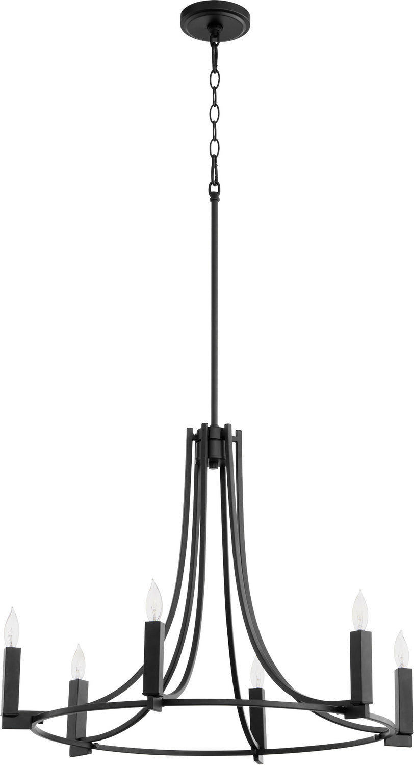 Quorum - 696-6-69 - Six Light Chandelier - Olympus - Textured Black