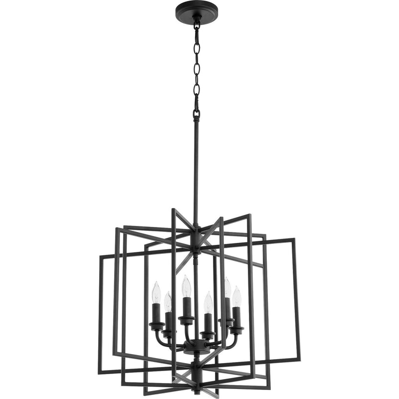 Quorum - 888-6-69 - Six Light Pendant - Hammond - Textured Black