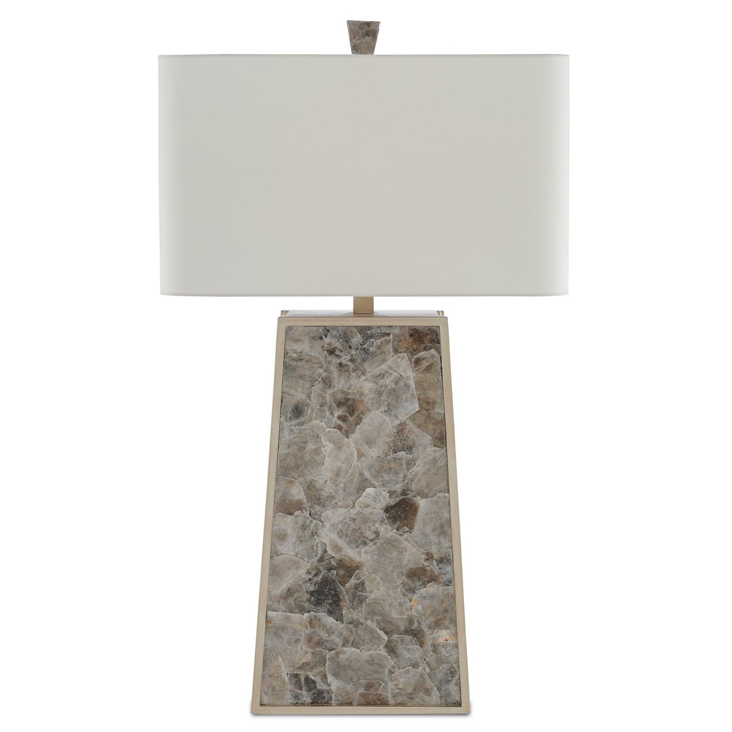 Currey and Company - 6000-0429 - One Light Table Lamp - Calloway Table Lamp - Light Mica/Silver Leaf