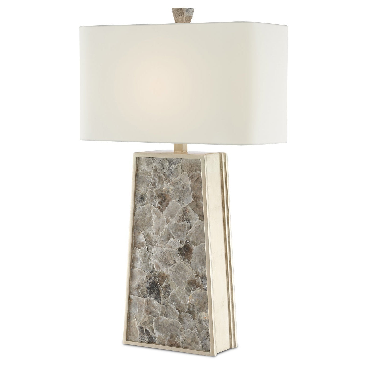 Currey and Company - 6000-0429 - One Light Table Lamp - Calloway Table Lamp - Light Mica/Silver Leaf