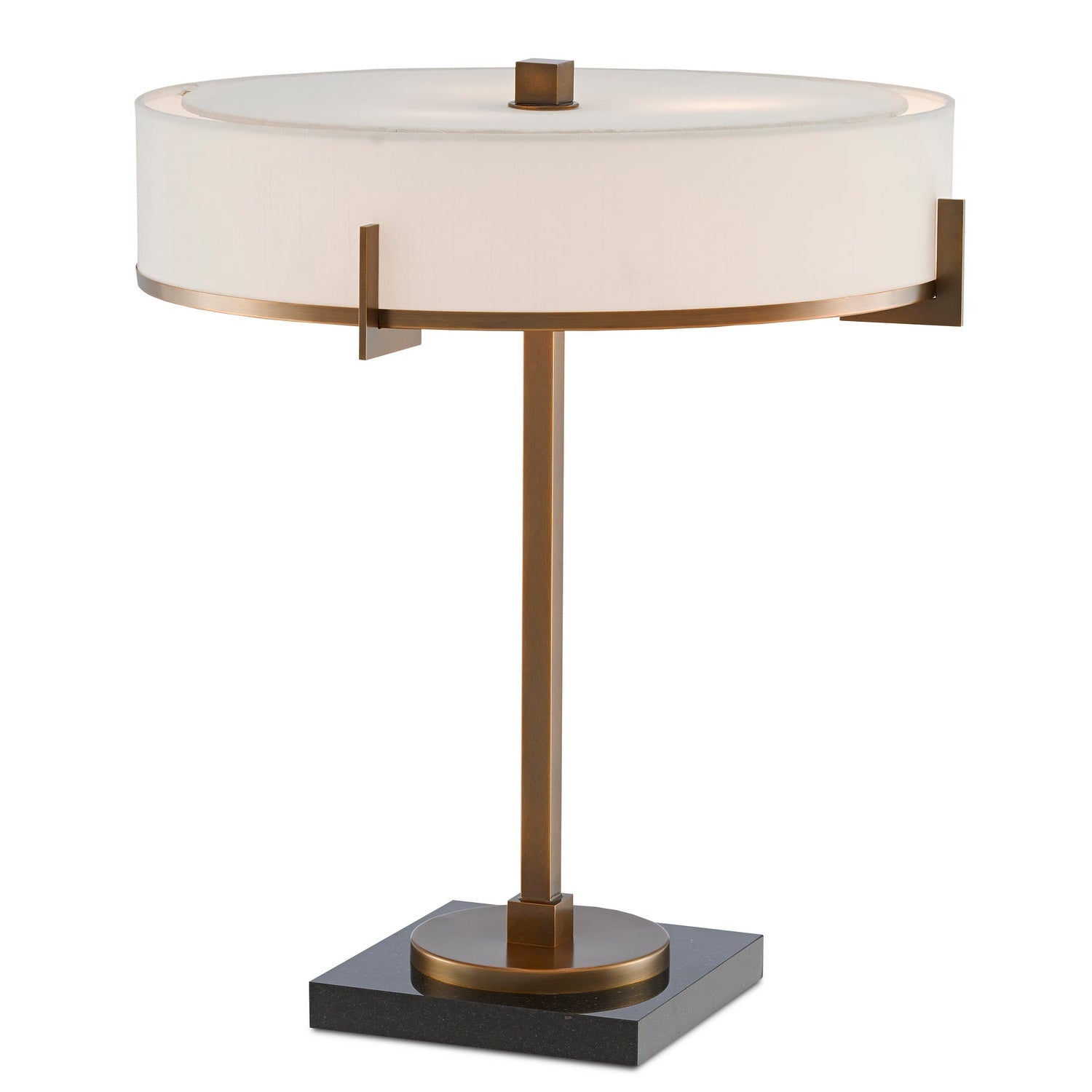 Currey and Company - 6000-0438 - Three Light Table Lamp - Jacobi Brass Table Lamp - Antique Brass/Black