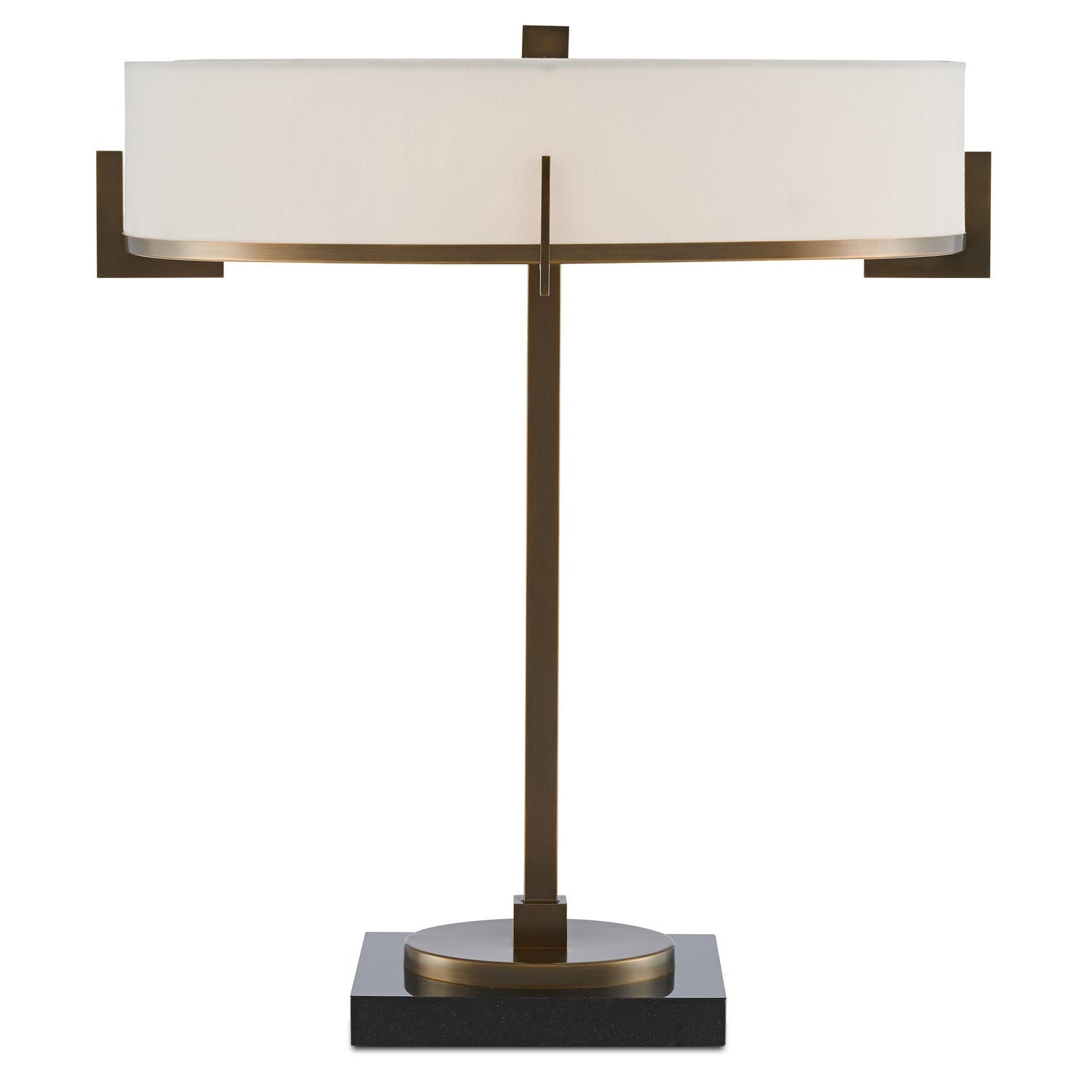Currey and Company - 6000-0438 - Three Light Table Lamp - Jacobi Brass Table Lamp - Antique Brass/Black