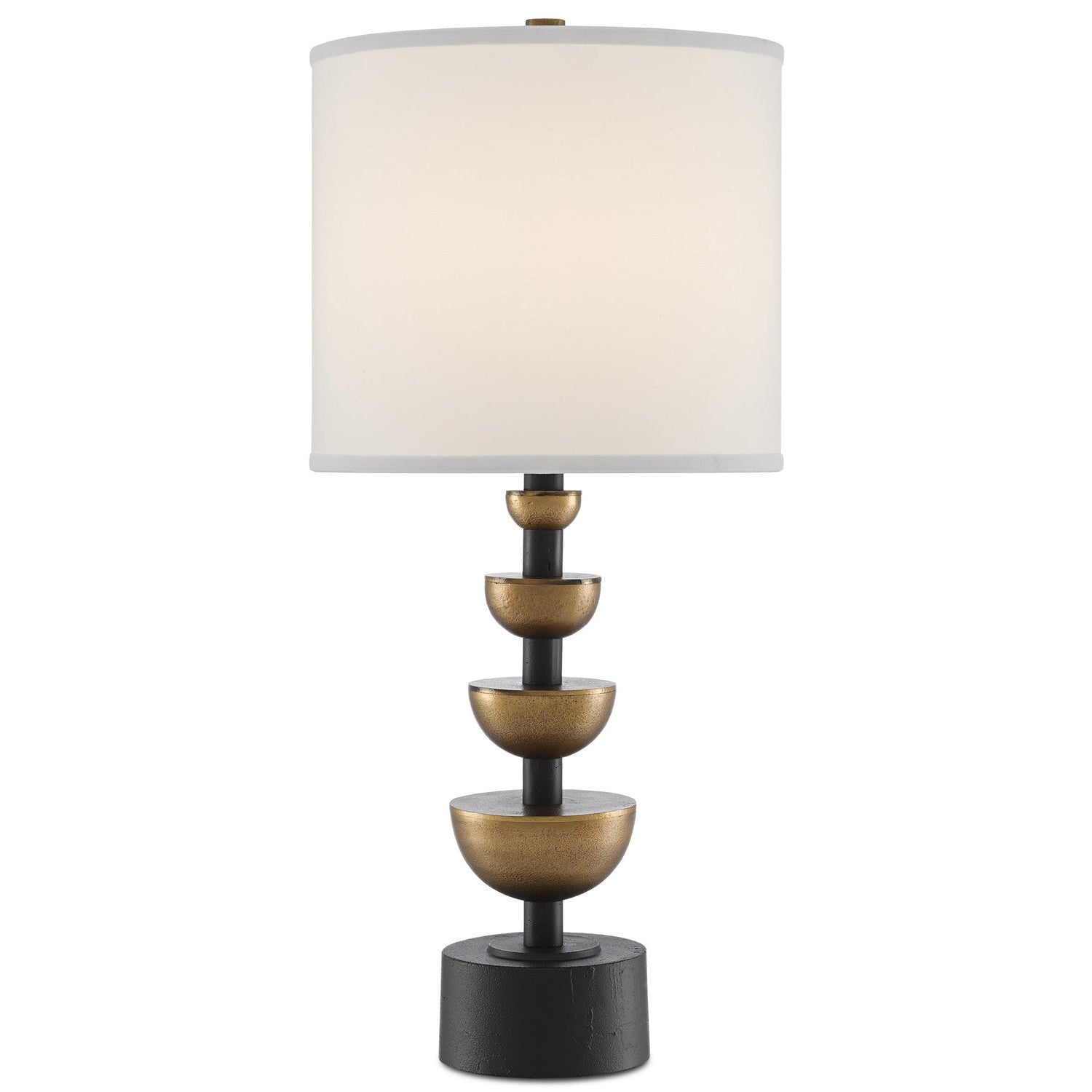 Currey and Company - 6000-0509 - One Light Table Lamp - Chastain Table Lamp - Antique Brass/Black