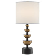 Currey and Company - 6000-0509 - One Light Table Lamp - Chastain Table Lamp - Antique Brass/Black