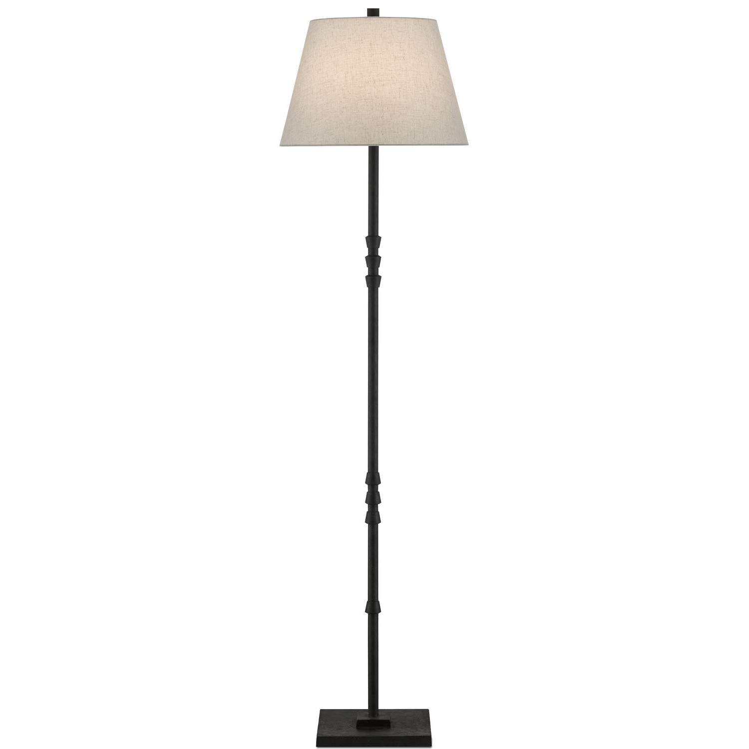 Currey and Company - 8000-0049 - One Light Floor Lamp - Lohn Collection - Molé Black