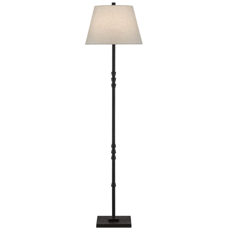 Currey and Company - 8000-0049 - One Light Floor Lamp - Lohn Collection - Molé Black