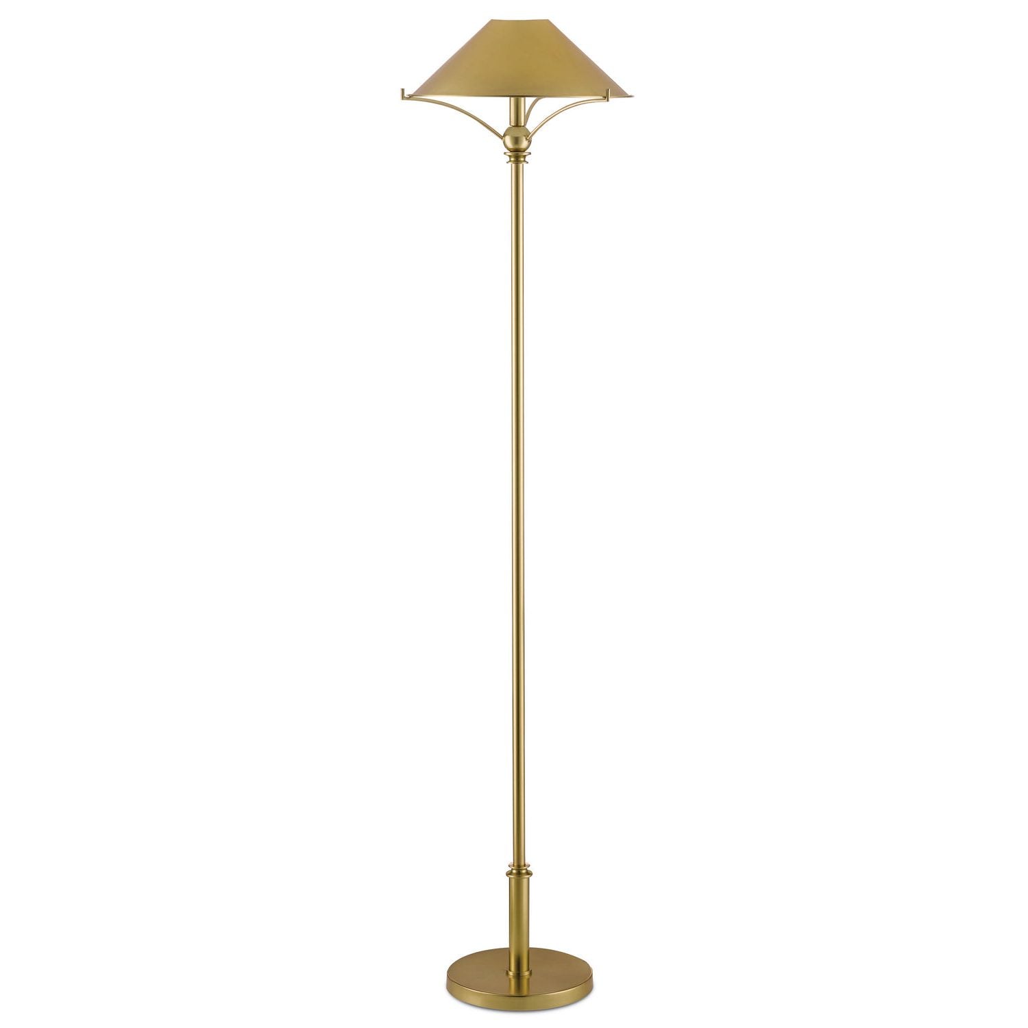 Currey and Company - 8000-0050 - One Light Floor Lamp - Maarla Collection - Polished Brass