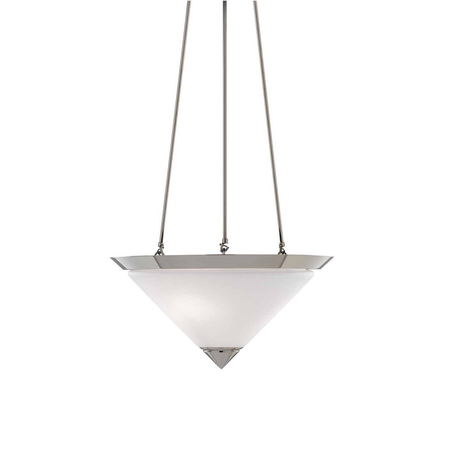 Currey and Company - 9000-0416 - Two Light Pendant - Polished Nickel/Frosted White