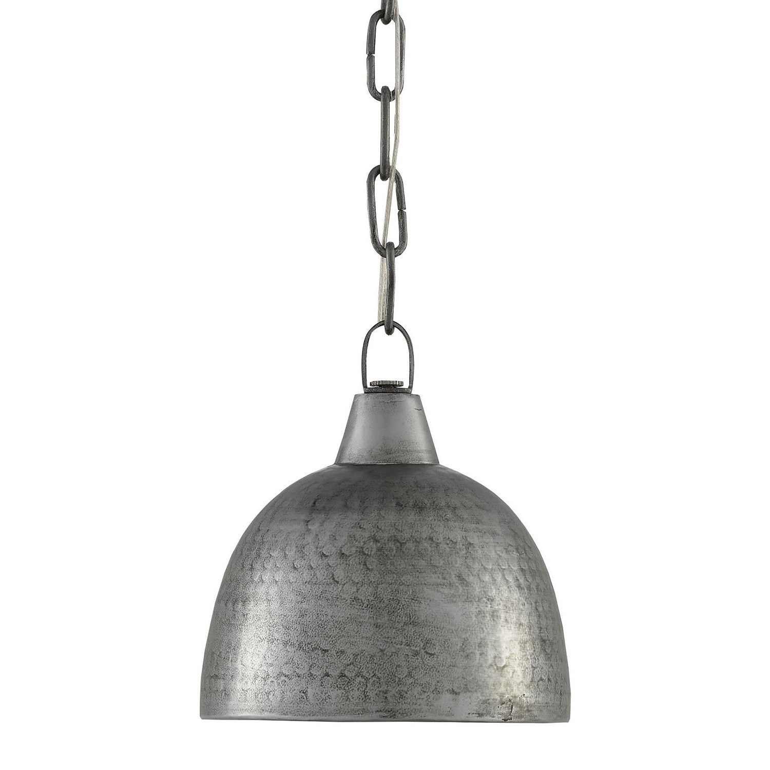 Currey and Company - 9000-0426 - One Light Pendant - Earthshine Collection - Blackened Steel