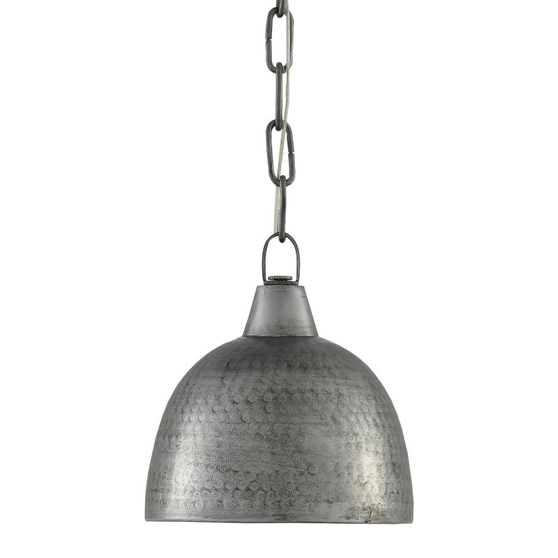 Currey and Company - 9000-0426 - One Light Pendant - Earthshine Collection - Blackened Steel