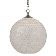 Currey and Company - 9000-0435 - One Light Pendant - Finhorn Collection - Pearl/Antique Silver Leaf