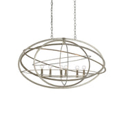 Currey and Company - 9000-0443 - Six Light Chandelier - Octavius Chandelier - Silver Leaf
