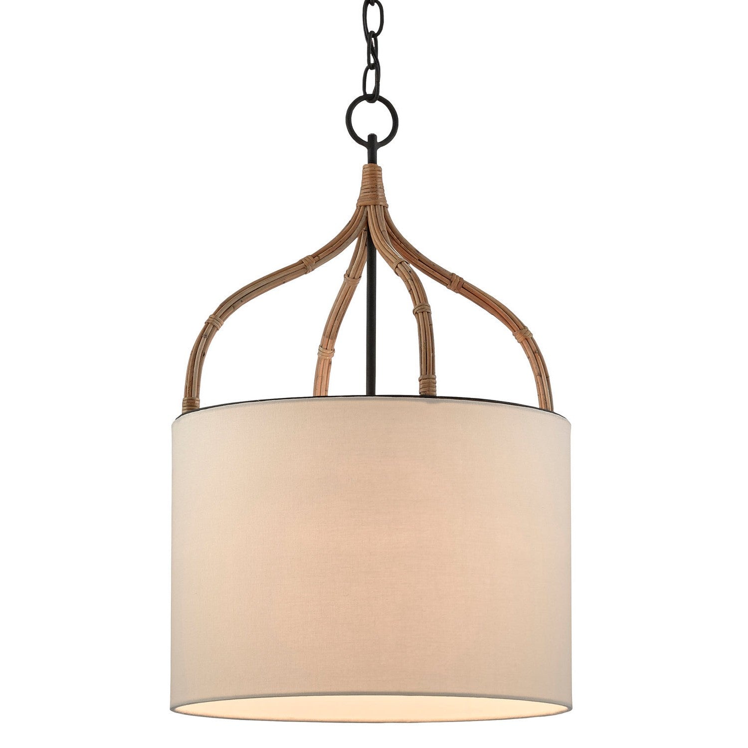 Currey and Company - 9000-0445 - One Light Pendant - Dunning Pendant - Blacksmith/Natural