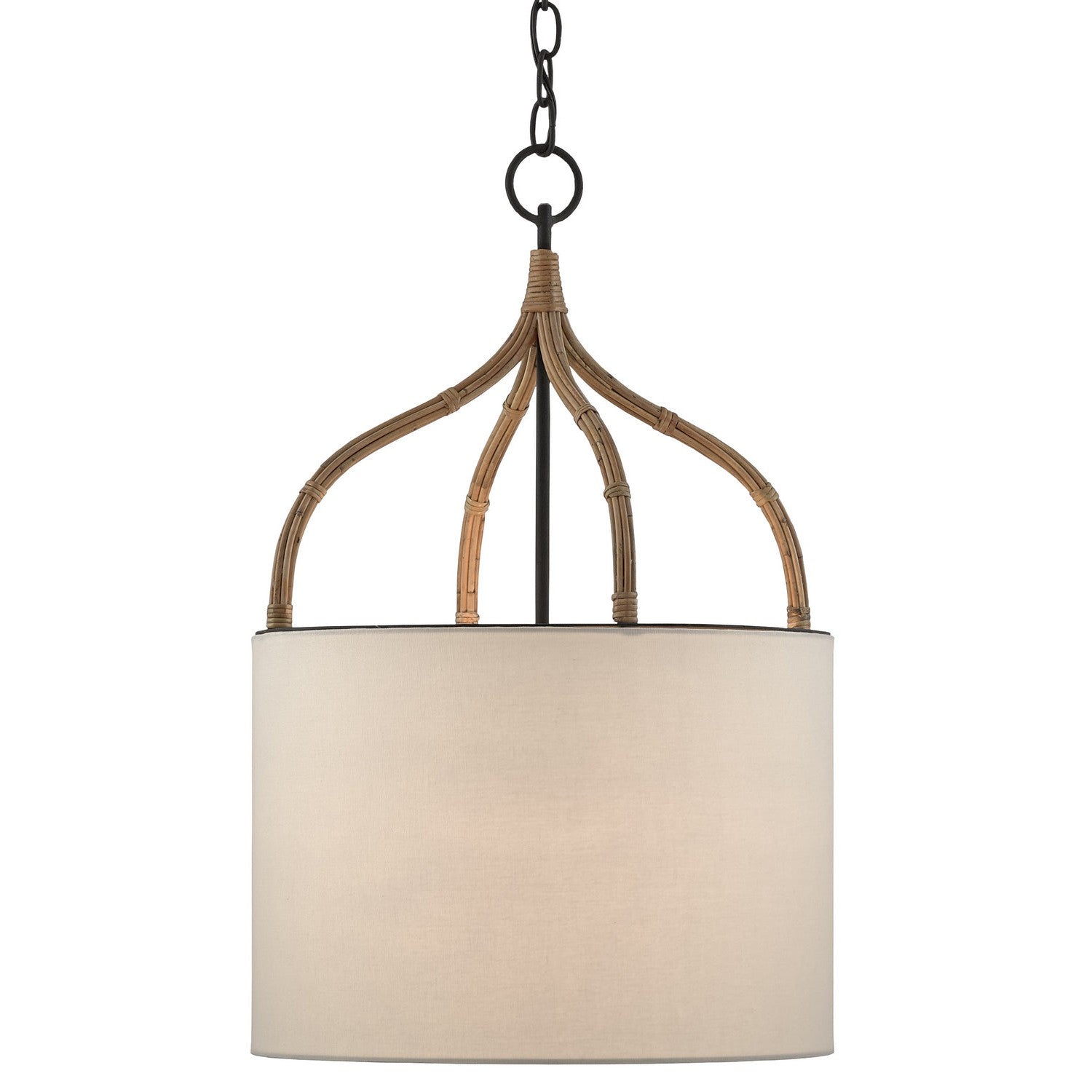 Currey and Company - 9000-0445 - One Light Pendant - Dunning Pendant - Blacksmith/Natural